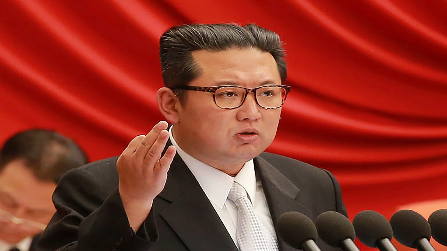 North Korean leader Kim Jong Un attends a meeting of the Central Committee of the ruling Workers' Party in Pyongyang, North Korea, between Dec. 27 - Dec. 31, 2021.