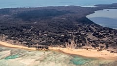Consequências do tsunami gerado pela erupção do vulcão "Hunga Tonga-hunga"
