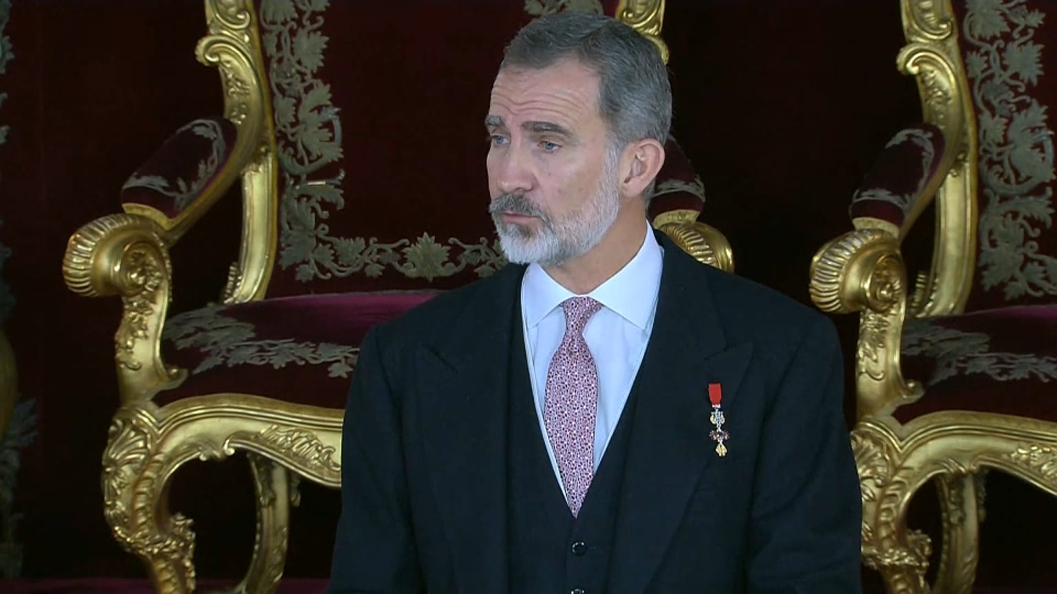 El rey Felipe VI de España da un discurso, 17/1/2022, Madrid, España
