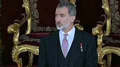 El rey Felipe VI de España da un discurso, 17/1/2022, Madrid, España