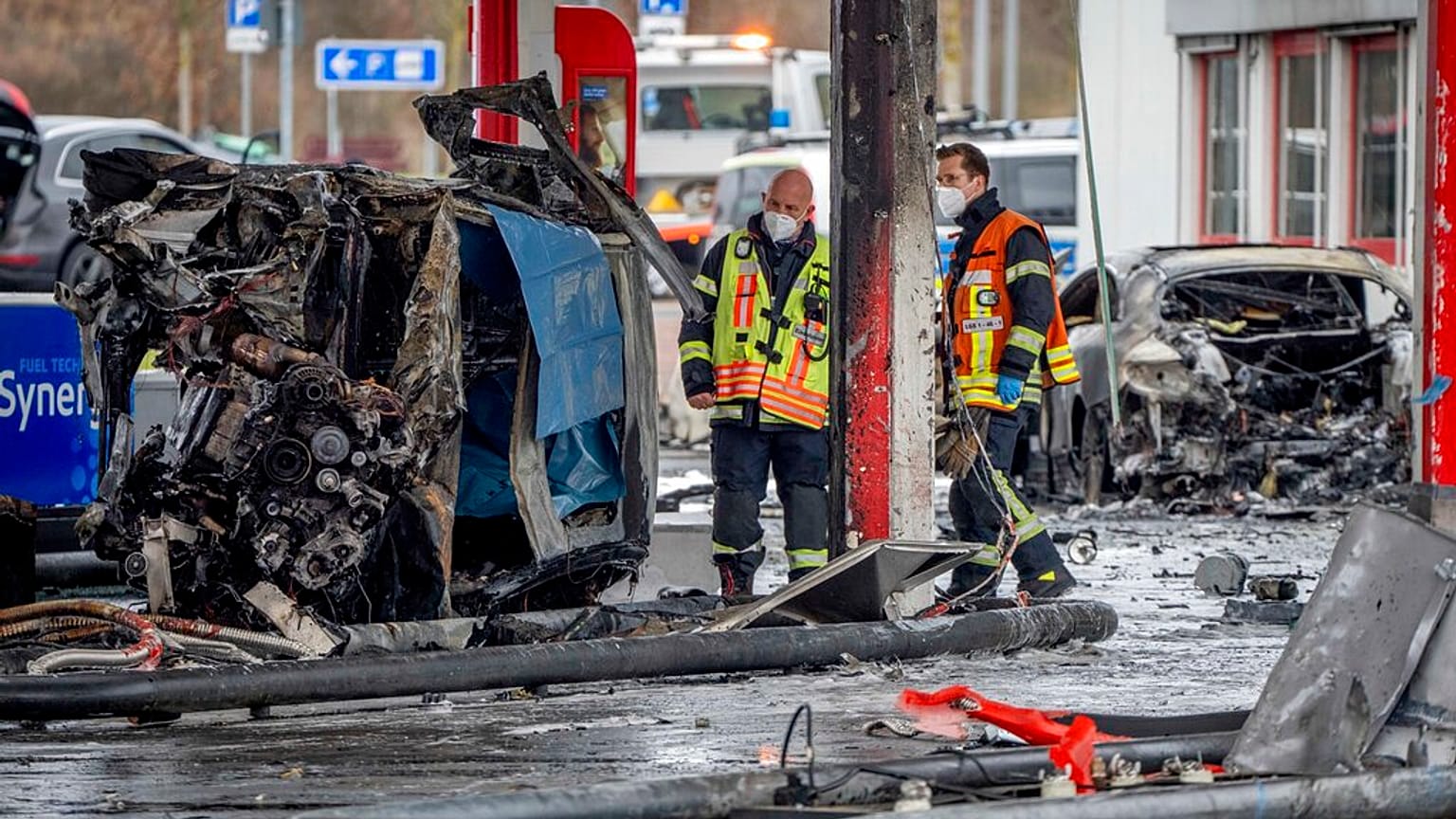 Nach dem Tankstellen-Brand auf der A45 in Hessen
