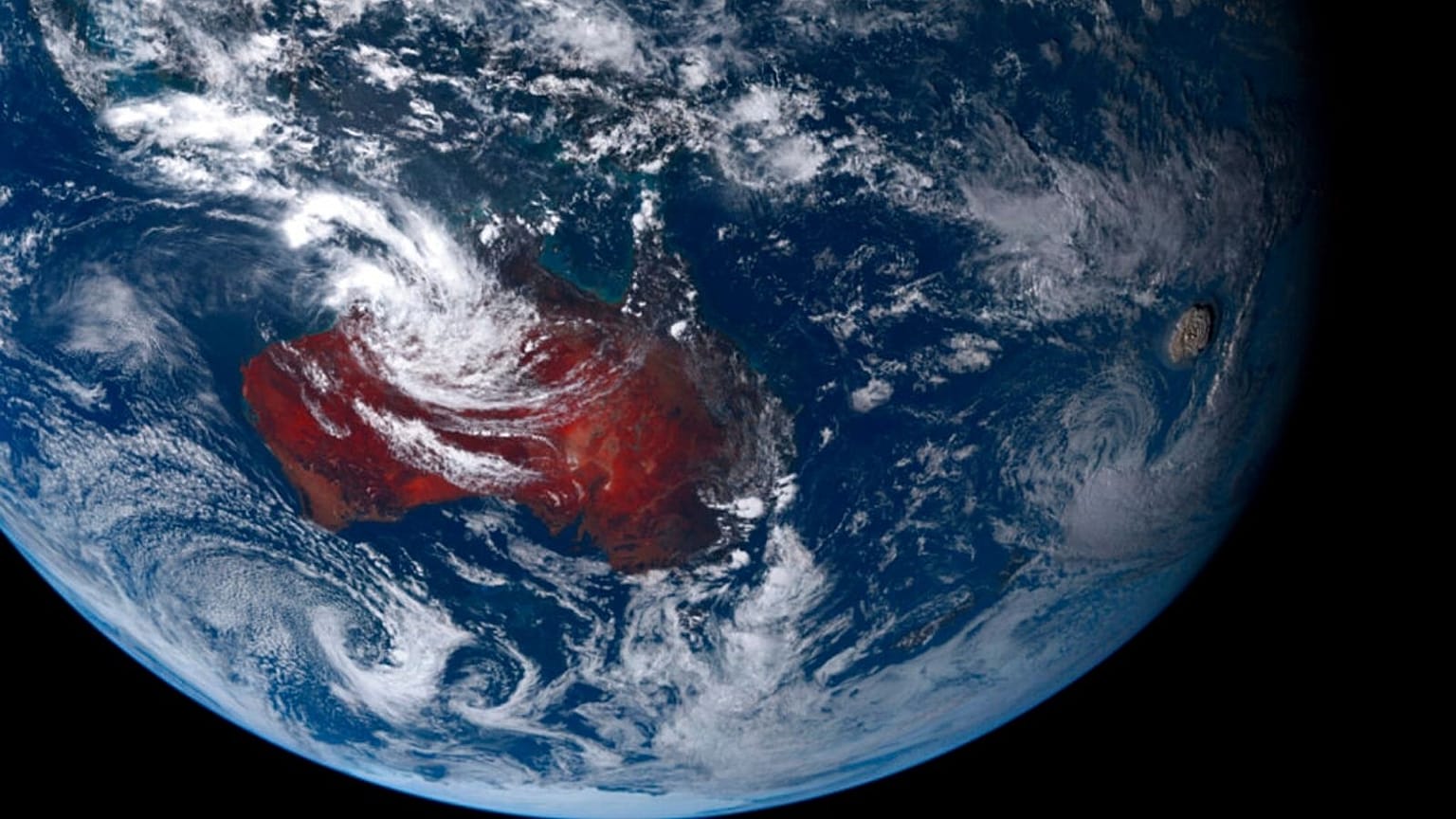 an undersea volcano eruption, at the Pacific nation of Tonga Saturday, Jan. 15, 2022