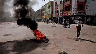 Barricades were set up and tyres burned as part of a civil disobedience campaign in Khartoum.