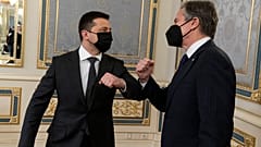 Госсекретарь США Энтони Блинкен и президент Украины Владимир Зеленский на встрече в Киеве. 