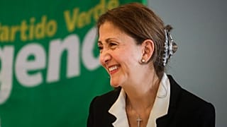 Ingrid Betacourt smiles during a press conference in Bogota, Colombia, Tuesday, Jan. 18, 2022.