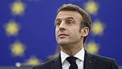 Le président français, Emmanuel Macron, lors de son discours au Parlement européen à Strasbourg, le 19 janvier 2022