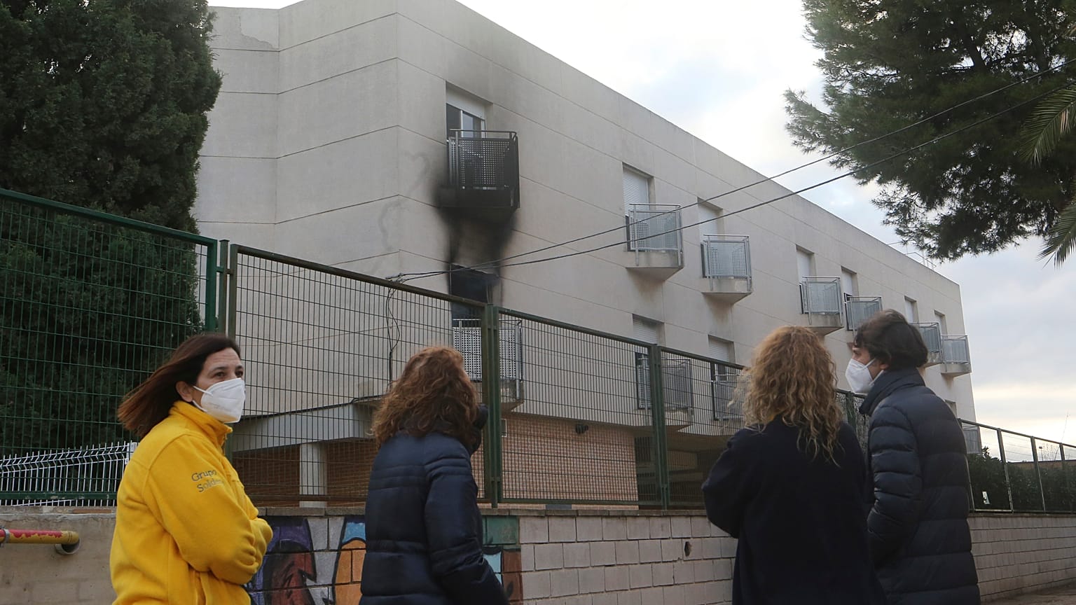 Authorities say the fire caused severe damage to the nursing home near Valencia.