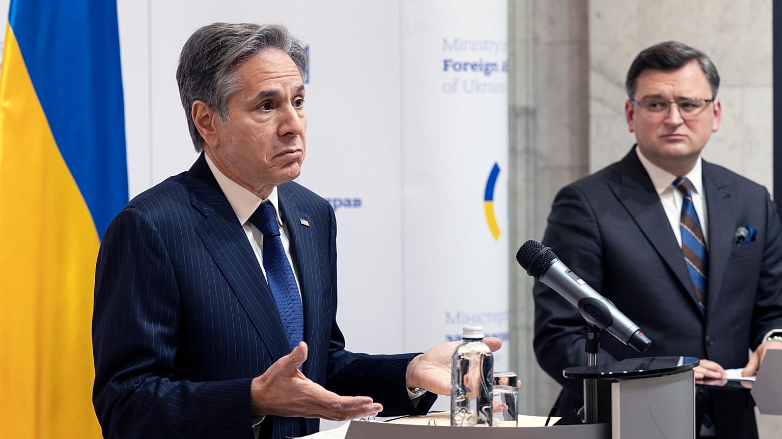 Госсекретарь США Энтони Блинкен и министр иностранных дел Украины Дмитрий Кулеба