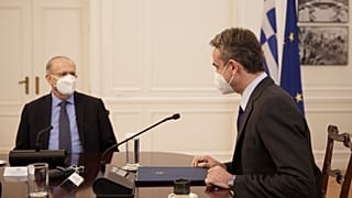 Ο Κυριάκος Μητσοτάκης με τον Ιωάννη Κασουλίδη