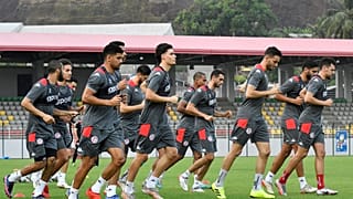 لاعبو االمنتخب التونسي خلال حصة تدريبية في كأس أمم إفريقيا. 19/01/2022