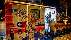 Mobile Coronavirus-Teststation in Frankfurt
