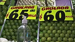 Limas en un mercado de Ciudad de México