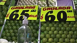 Limas en un mercado de Ciudad de México