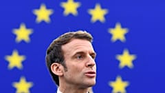 President Macron delivered his speech before the European Parliament in Strasbourg.