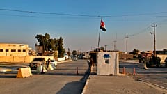 Irak'ın Sincar bölgesinde bir güvenlik noktası