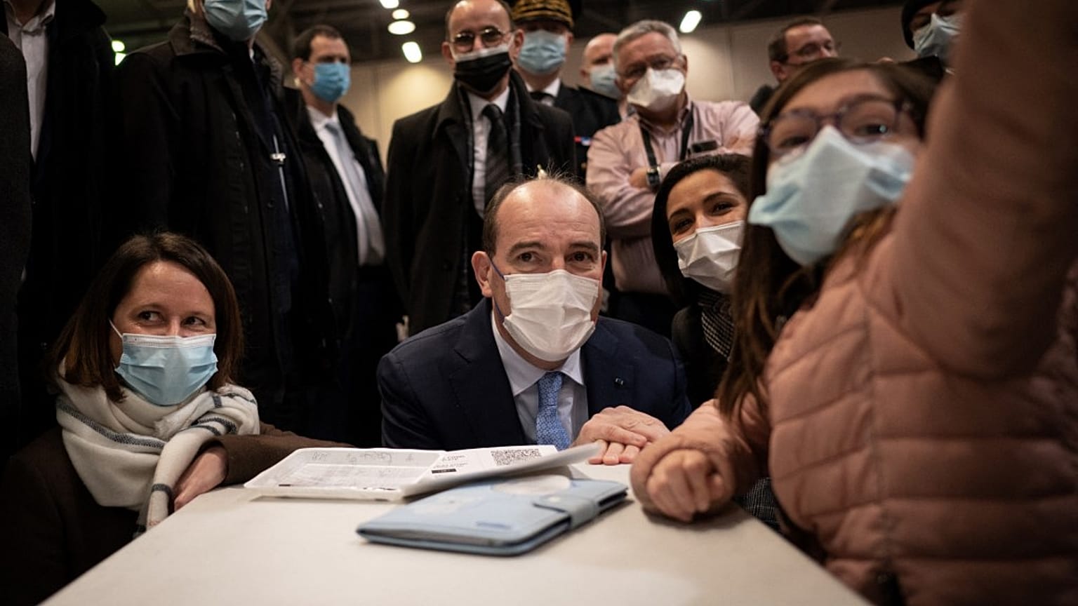 Jean Castex, primeiro-ministro francês, numa visita a Nantes