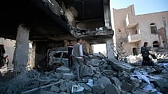 Suudi Arabistan'ın Yemen'de düzenlediği hava saldırısı