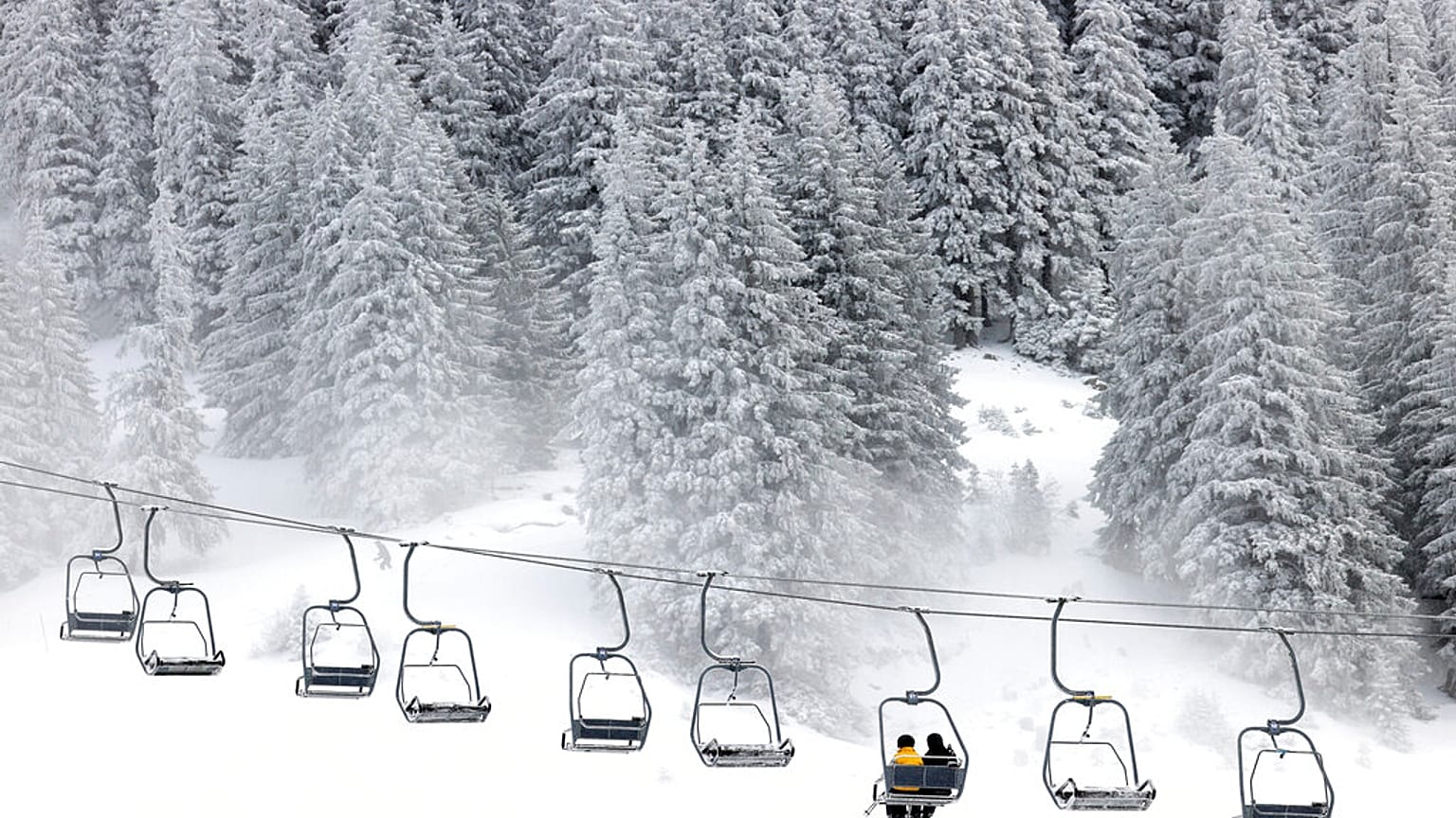 Neuschnee in Obermaiselstein in Deutschland