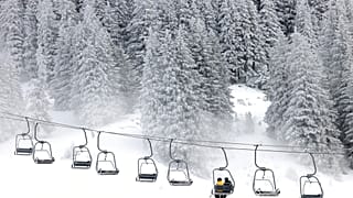 Neuschnee in Obermaiselstein in Deutschland