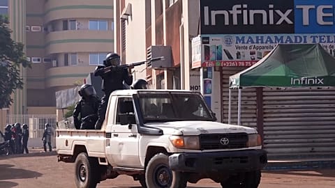 Police firing tear gas at protesters 