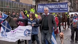 Manifestación en Glasgow contra Boris Johnson