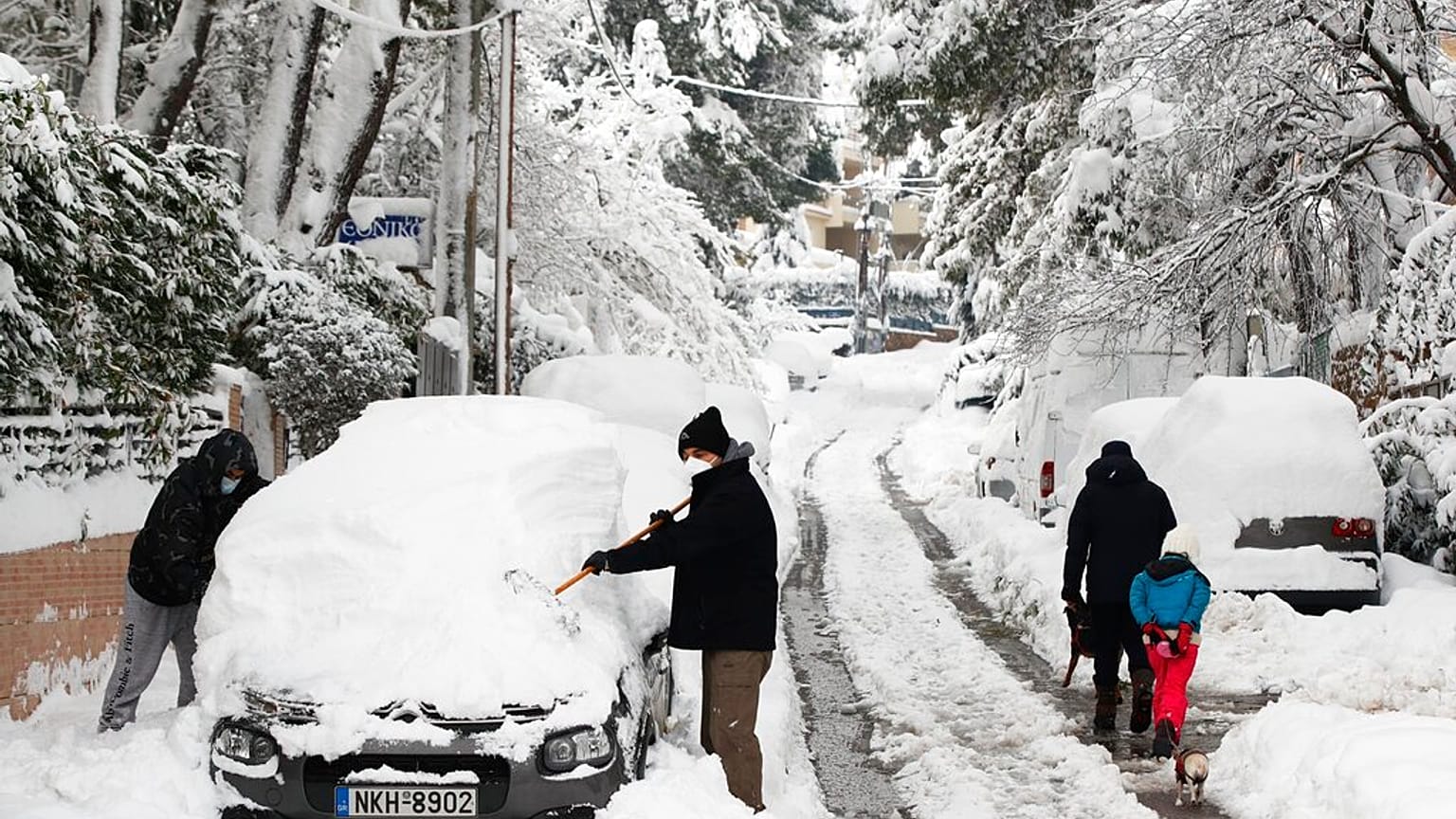 Συνεχίζονται οι χιονοπτώσεις σε πολλά μέρη της Ελλάδας 