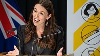New Zealand Prime Minister Jacinda Ardern addresses a post Cabinet press conference at Parliament in Wellington, New Zealand, Monday, Nov. 22, 2021.