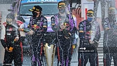 Celebración de los ganadores del rally de Montecarlo