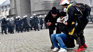 Протесты в Брюсселе.
