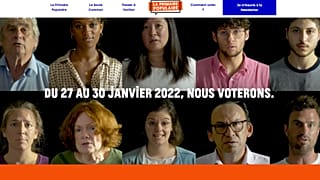 Capture d'écran de la "Primaire populaire"