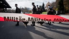 Die Schweizer Armee auf der Militärbasis von Moudon am 8.11.2020