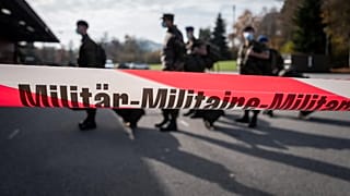Die Schweizer Armee auf der Militärbasis von Moudon am 8.11.2020