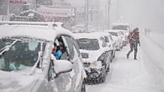 Dramatische Schneefälle in Athen in Griechenland