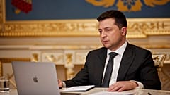 Präsident Wolodymyr Selenskyj bei der Videoansprache: "Alles unter Kontrolle"