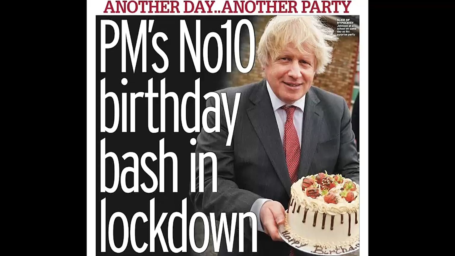 I giornali ci sguazzano sulla...torta di Boris Johnson. 
