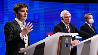 Ana Brnabic, Prime Minister of Serbia, and Josep Borrell, EU High Representative for Foreign Affairs