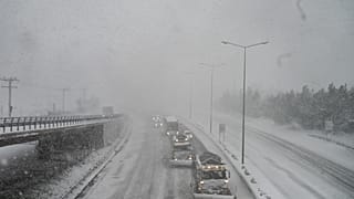 Yunanistan'da kar fırtınası