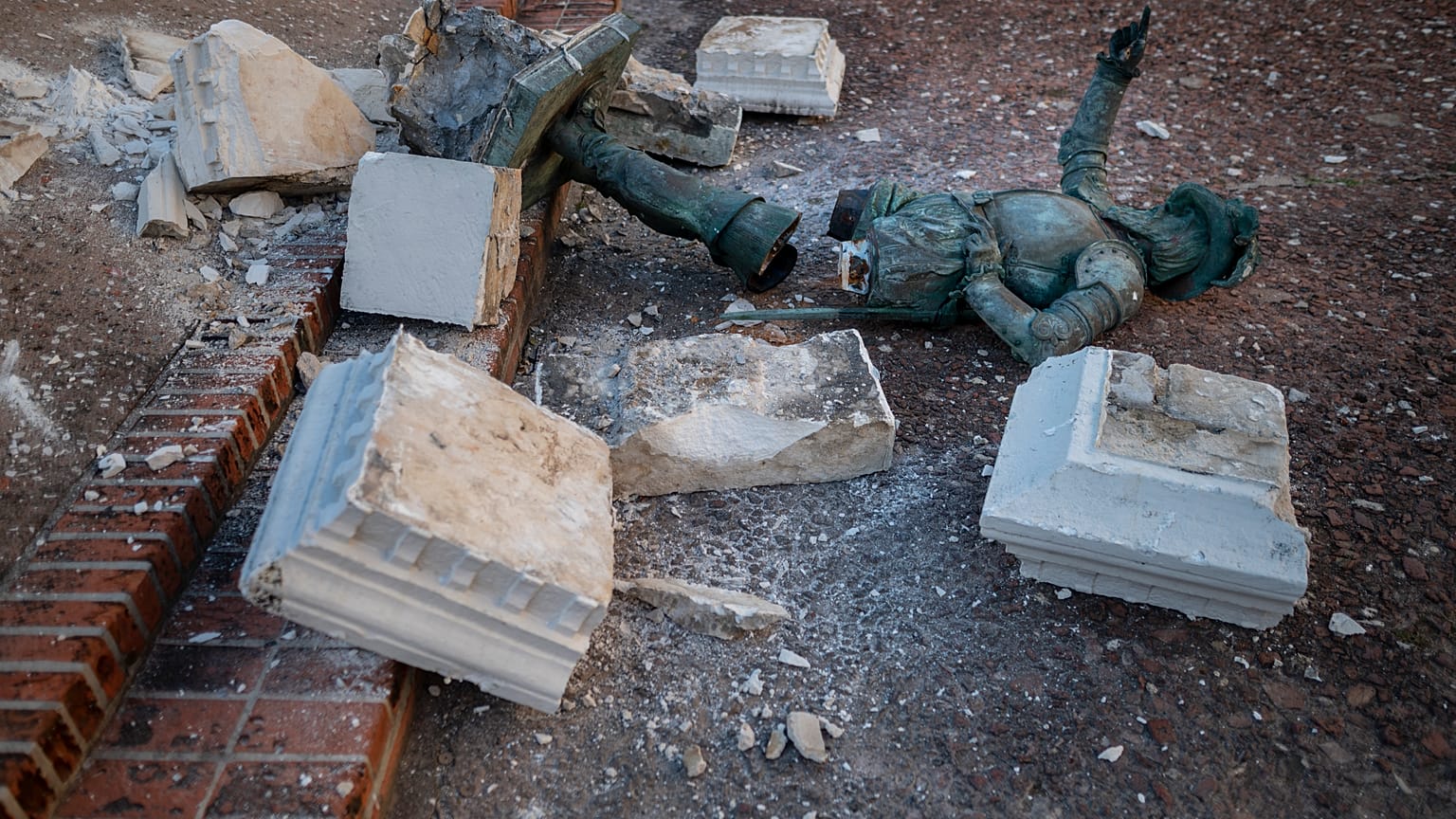 The statue has been controversial following protests inspired by anti-racist movements around the world 