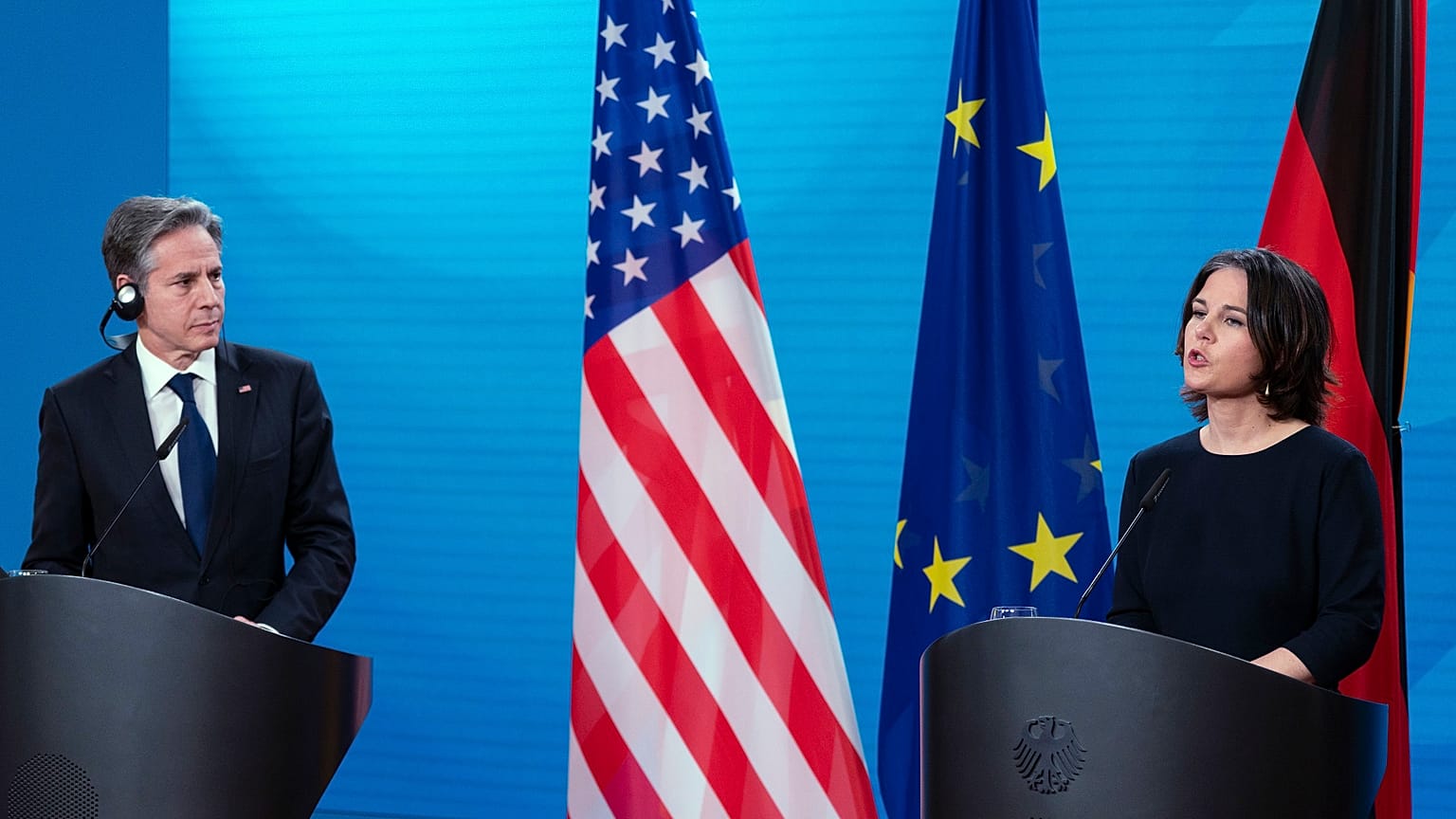 US-Außenminister Antony Blinken und die deutsche Außenministerin Annalena Baerbock