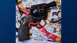 The man's metal gun was confiscated by the police.