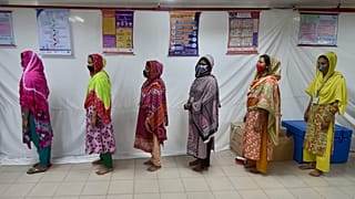 Female garment workers in Dhaka, Bangladesh.