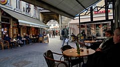Geöffnete Kneipen in Valkenburg: ab Mittwoch wieder ganz legal. Hier zu sehen ist eine Protestaktion am 14. Januar. 