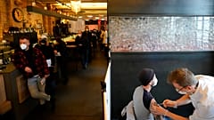 Impfen gegen Covid-19 in einem Restaurant in Berlin