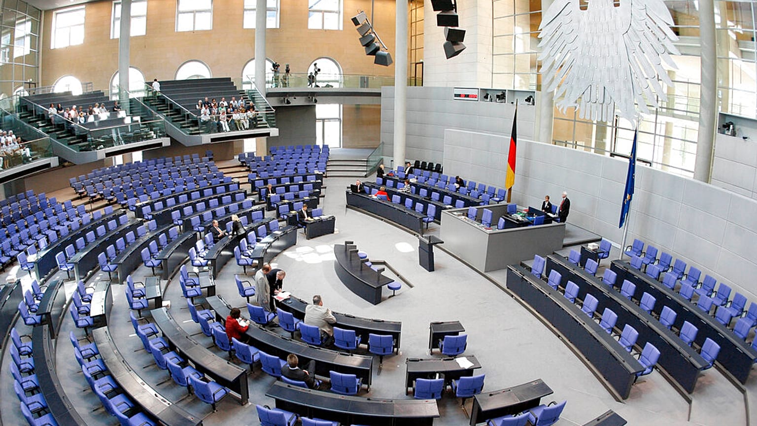 A l'intérieur du Bundestag