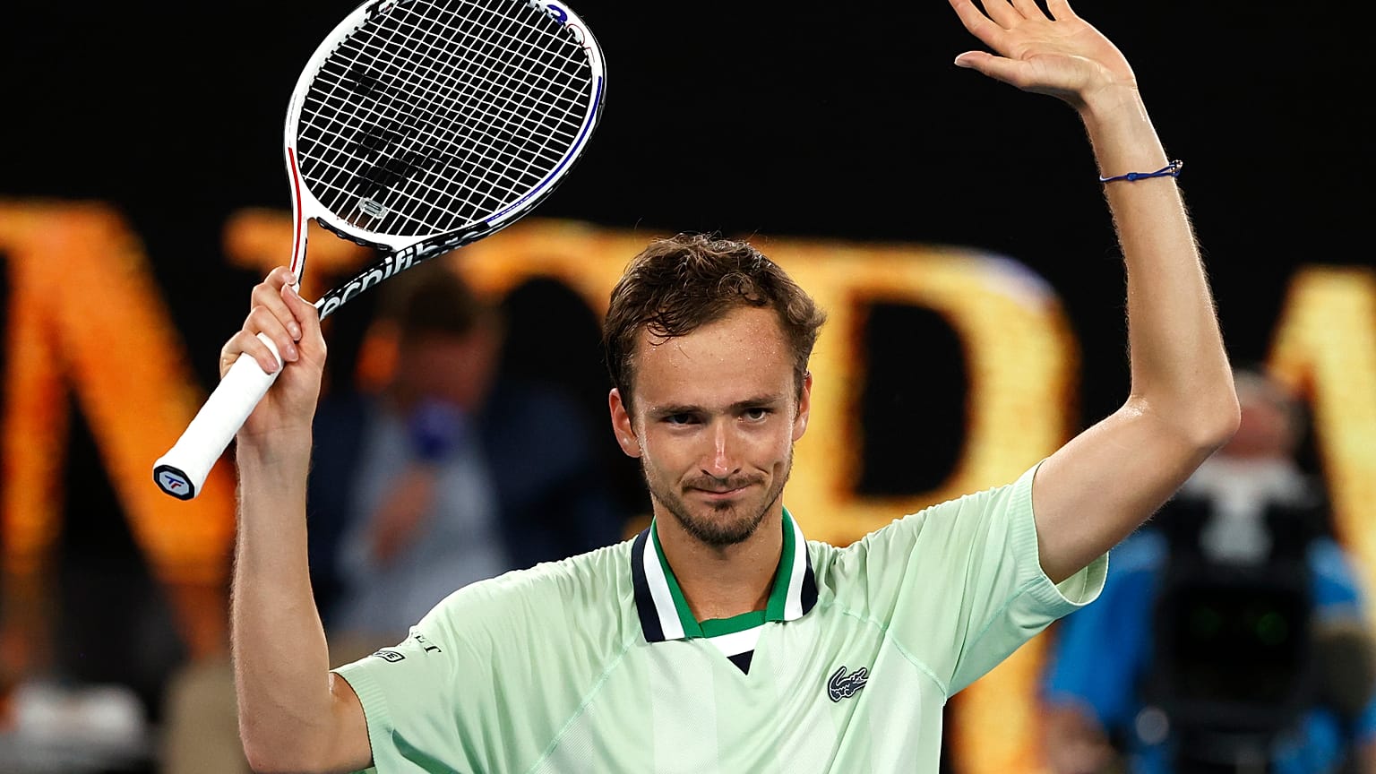 Daniil Medwedew in Siegerpose nach seinem Viertelfinal-Erfolg über Felix Auger-Aliassime
