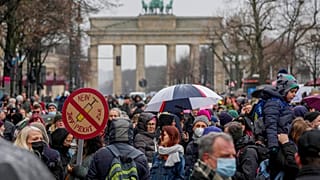 Protest gegen die Impfpflicht in Berlin 