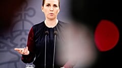 La Première ministre danoise, Mette Frederiksen, lors d'une conférence de presse le 26 janvier 2022.