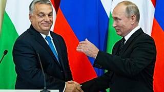 Orbán Viktor és Vlagyimir Putyin a magyar kormányfő 2018-as moszkvai látogatásán