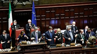 Les votes pour l'élection du président italien sont comptabilisés au Parlement, Rome le 27 janvier 2022