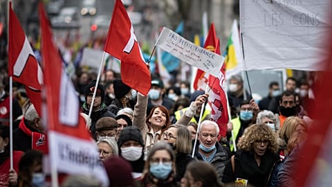 "Tout augmente, sauf nos salaires !":  journée de grèves et de manifestations en France 